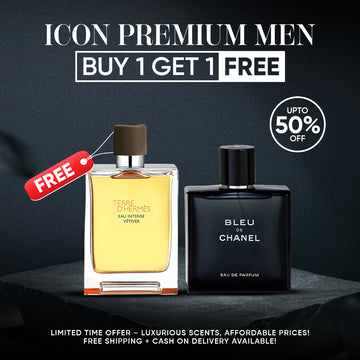 Ikon Premium Pria Beli 1 Gratis 1 – Bleu de Chanel + Terre d'Hermès (Parfum Original)