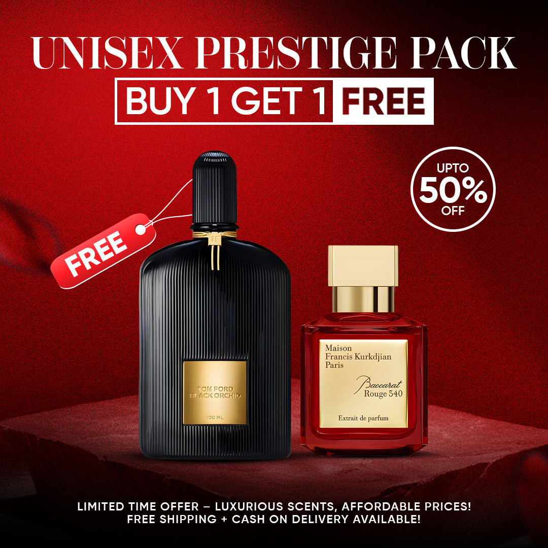 Unisex Prestige Pack Beli 1 Gratis 1 – Tom Ford Black Orchid + MFK Baccarat Rouge 540 (Premium)