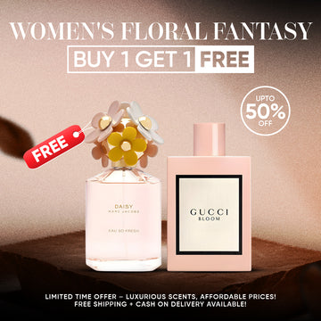 Women's Floral Fantasy Beli 1 Gratis 1 – Gucci Bloom + Marc Jacobs Daisy (Parfum Original)