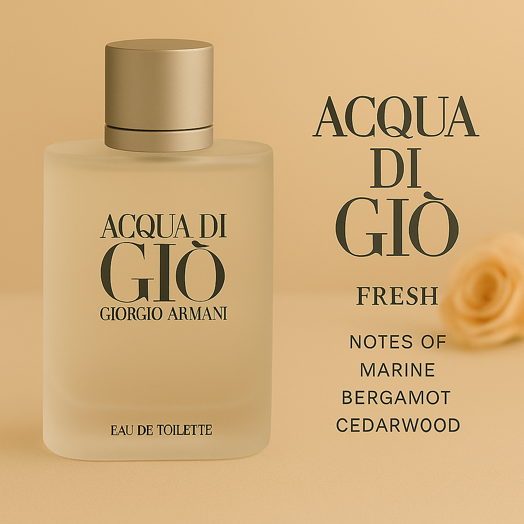 Giorgio Armani Acqua di Giò Eau de Toilette Pria 100ml – Parfum Original Segar Tahan Lama