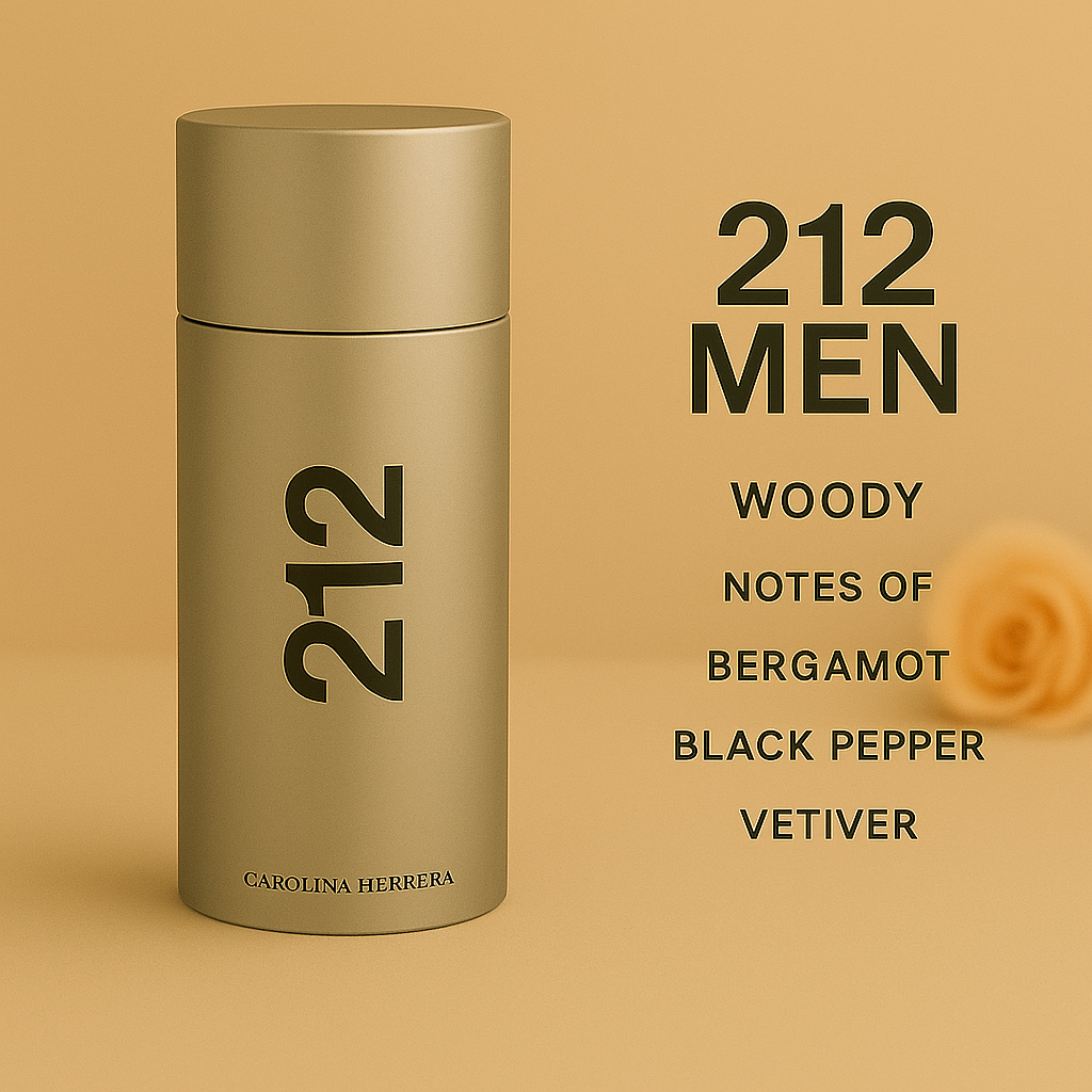 Carolina Herrera 212 Men Eau de Toilette Pria 100ml Parfum Asli Segar Maskulin