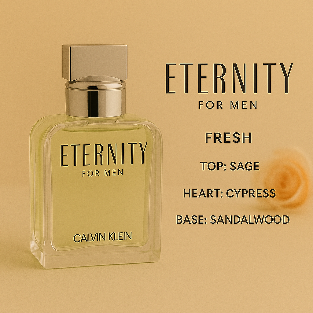 Calvin Klein Eternity for Men Eau de Toilette Pria 100ml Parfum Asli Segar Tahan Lama