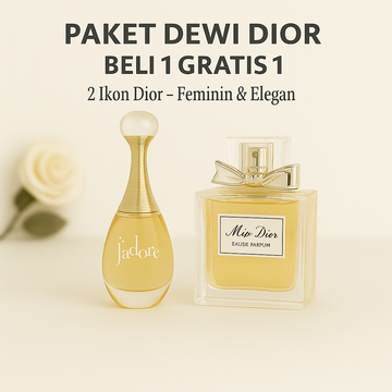 Paket Dewi Dior Wanita Beli 1 Gratis 1 – Dior J'adore + Miss Dior (Parfum Original)