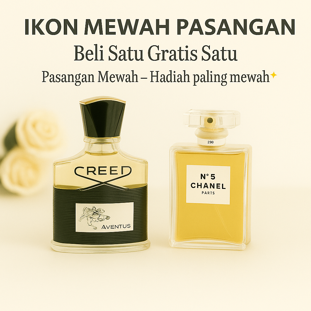 Couple Luxury Icons Beli 1 Gratis 1 – Creed Aventus + Chanel No. 5 (Premium Original)